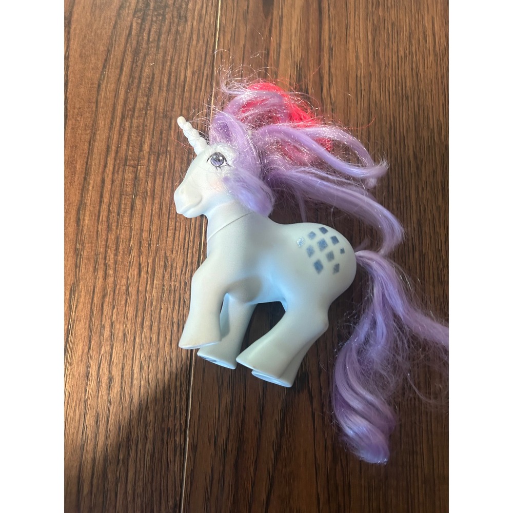 Vintage 1984 My Little Pony G1 Sparkler Unicorn Blue Purple Hair Hasbro Toy